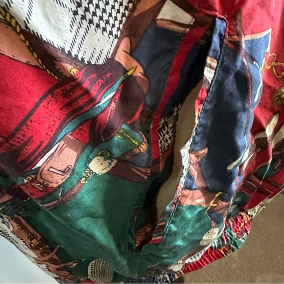 Vintage 80s EVR Golf All Over Windbreaker Silk zip Women's Jacket - Picture 7 of 17